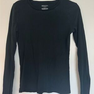 Merona Women's Classic Black Long Sleeve Tee